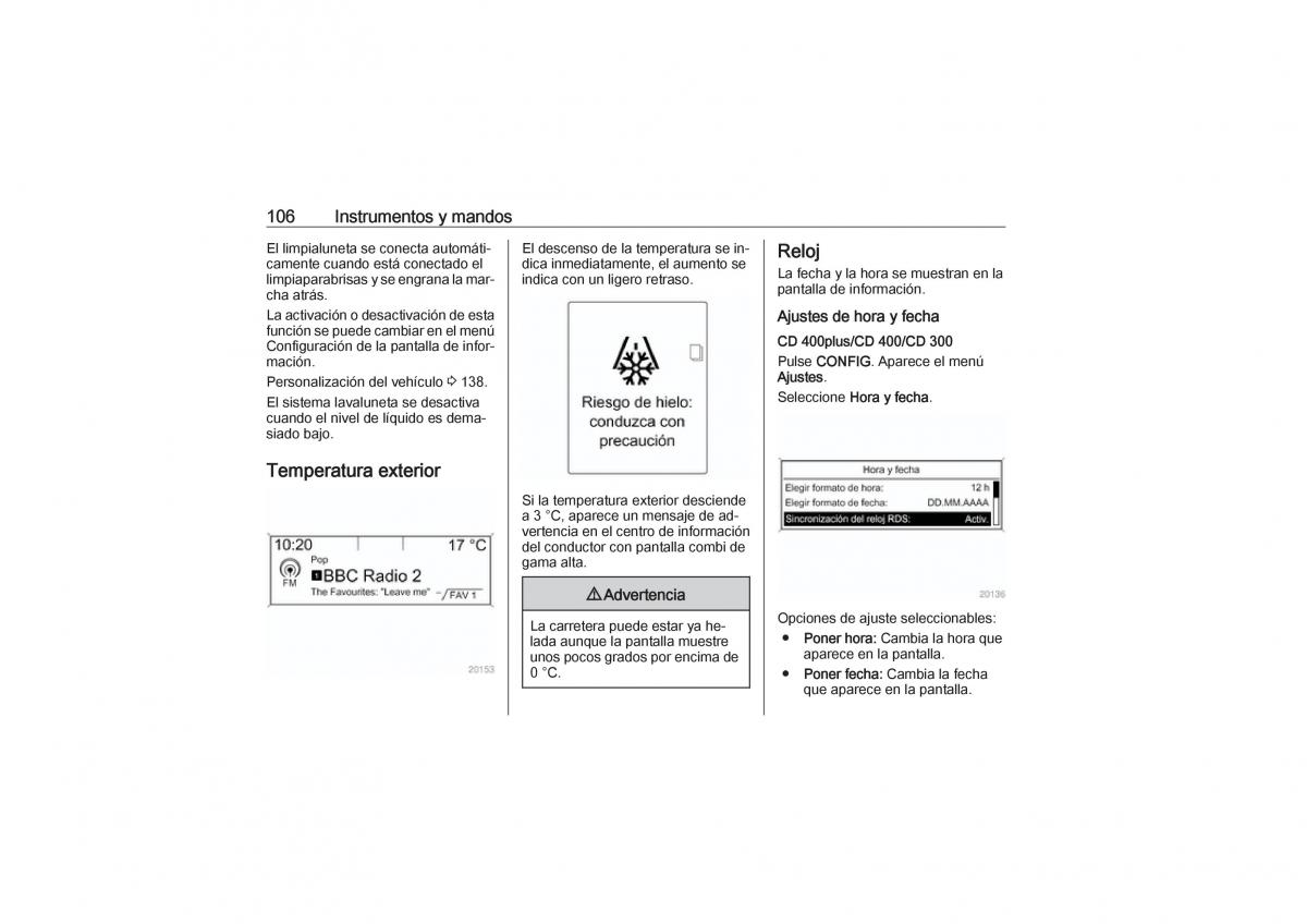 Opel Zafira C Tourer manual del propietario / page 108