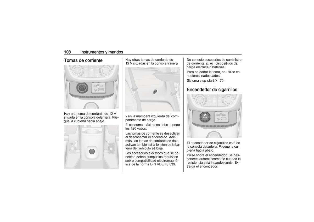 Opel Zafira C Tourer manual del propietario / page 110