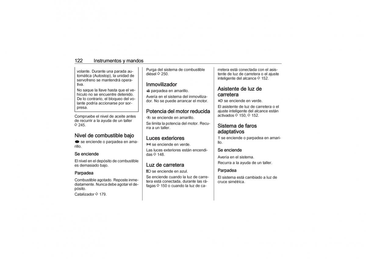 Opel Zafira C Tourer manual del propietario / page 124