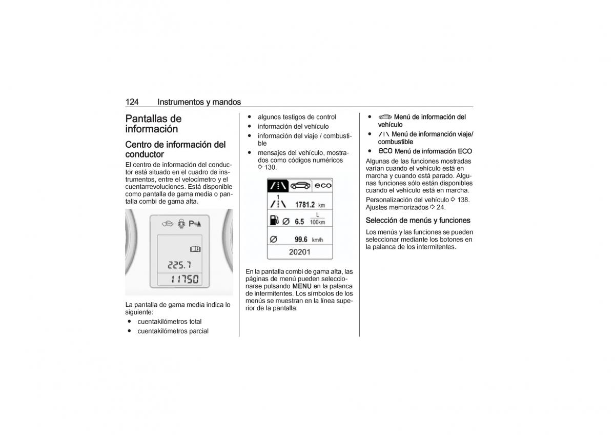 Opel Zafira C Tourer manual del propietario / page 126