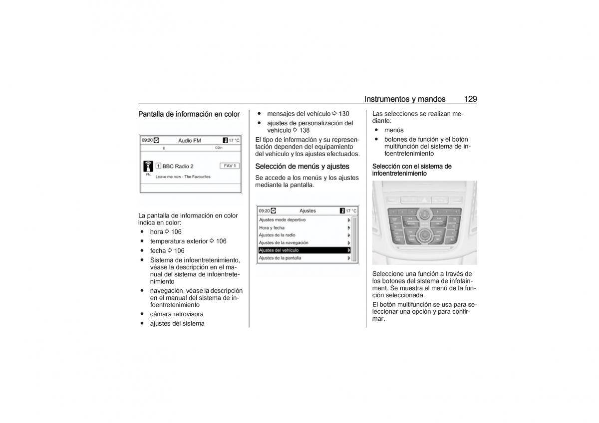 Opel Zafira C Tourer manual del propietario / page 131