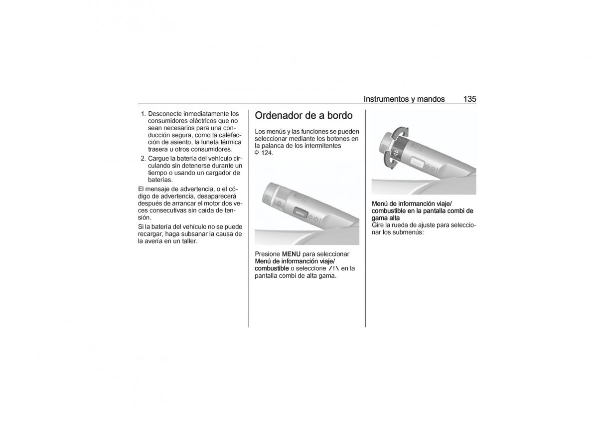 Opel Zafira C Tourer manual del propietario / page 137