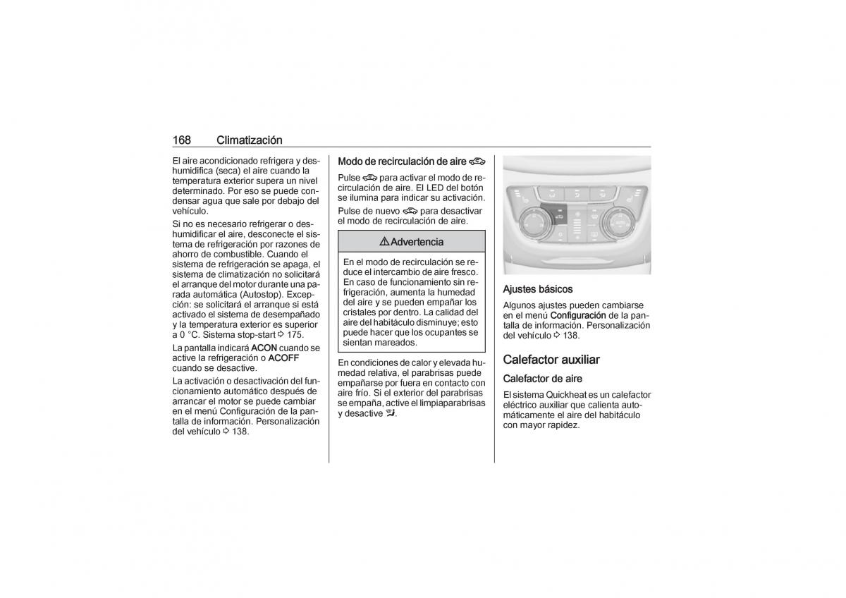 Opel Zafira C Tourer manual del propietario / page 170