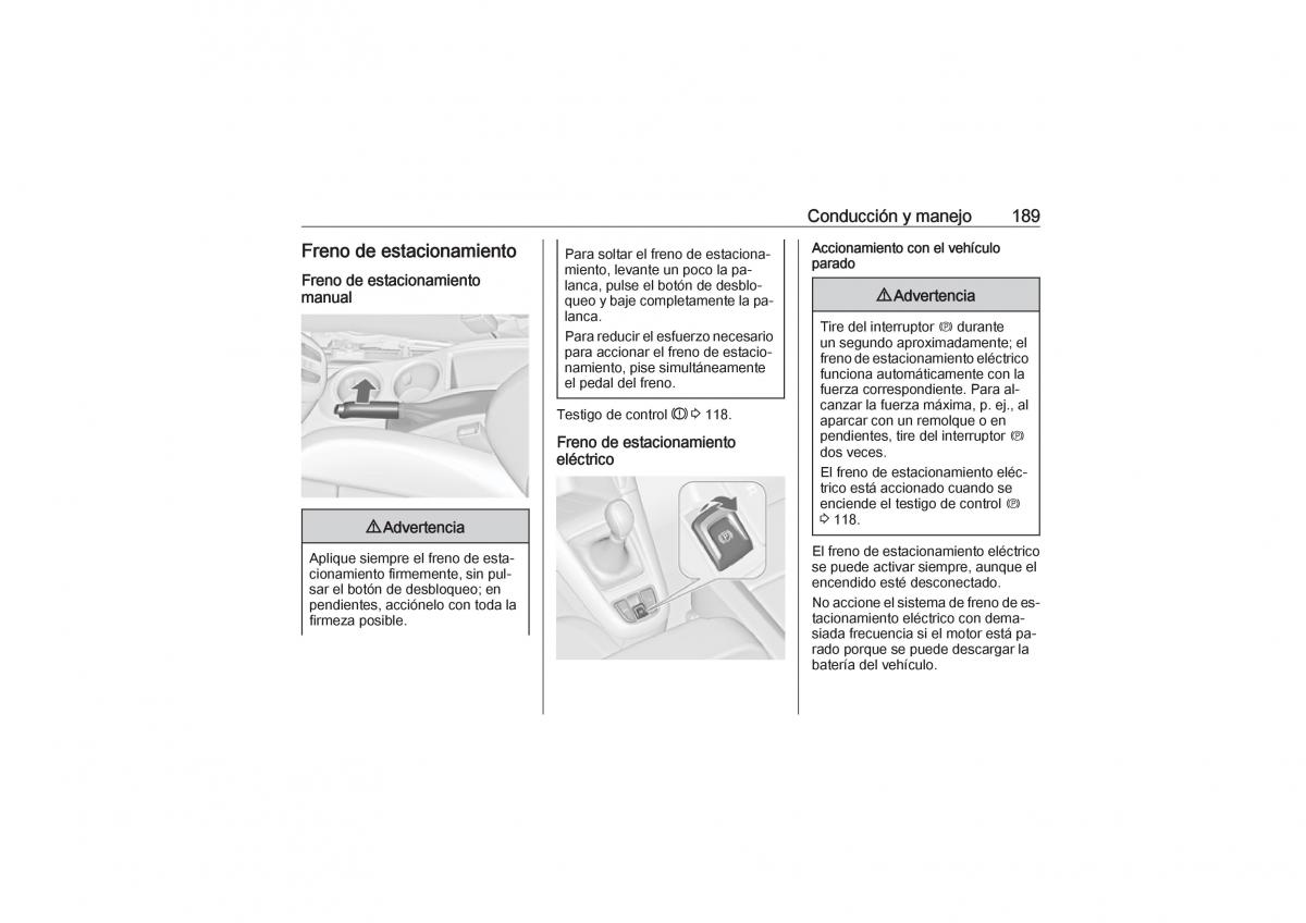 Opel Zafira C Tourer manual del propietario / page 191