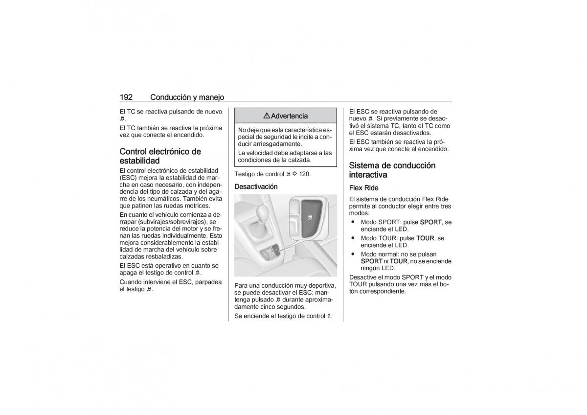 Opel Zafira C Tourer manual del propietario / page 194