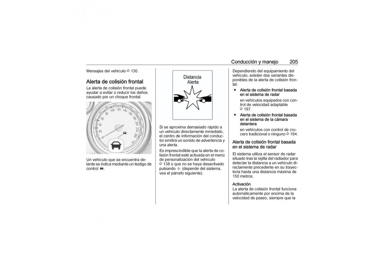 Opel Zafira C Tourer manual del propietario / page 207