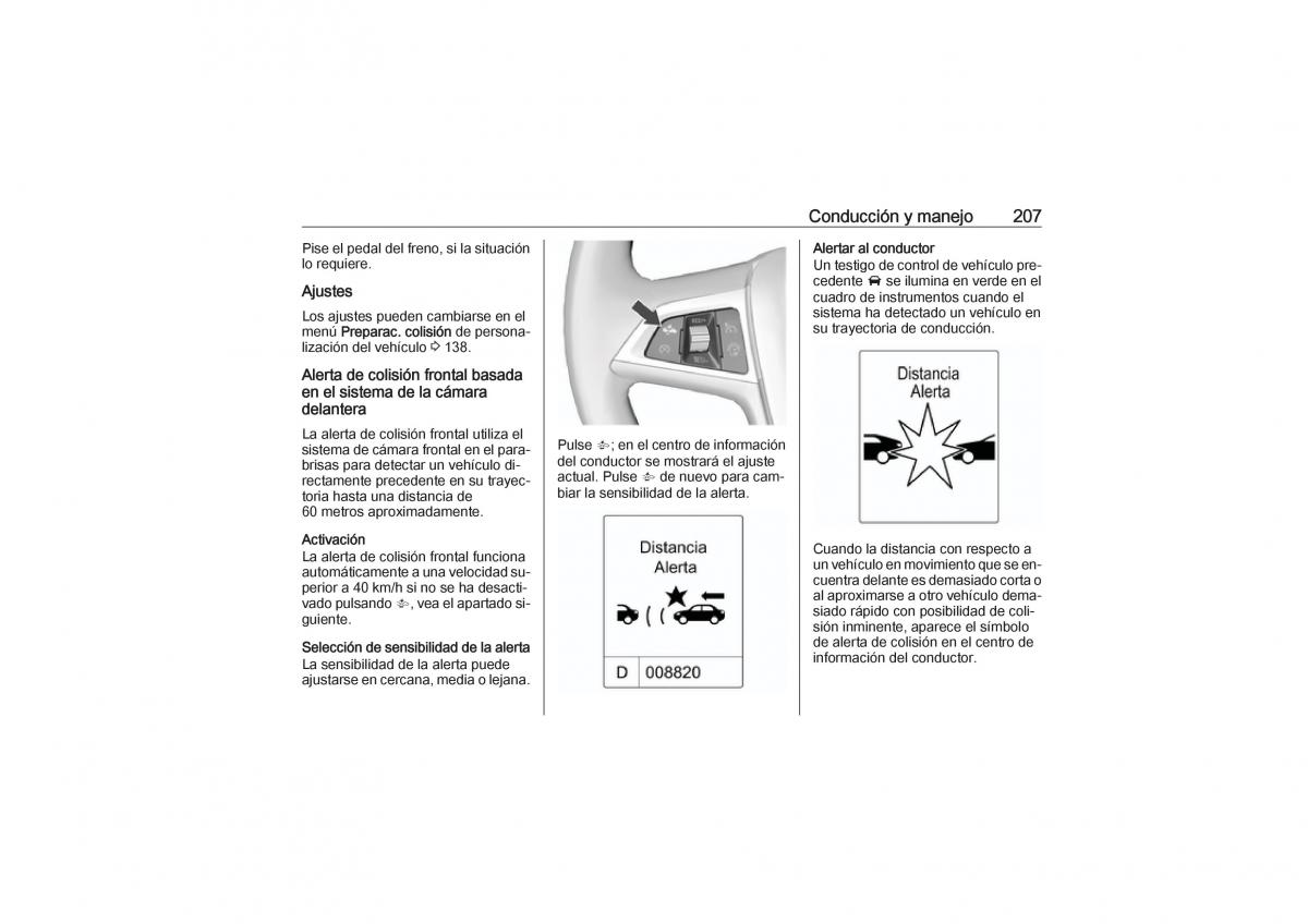 Opel Zafira C Tourer manual del propietario / page 209