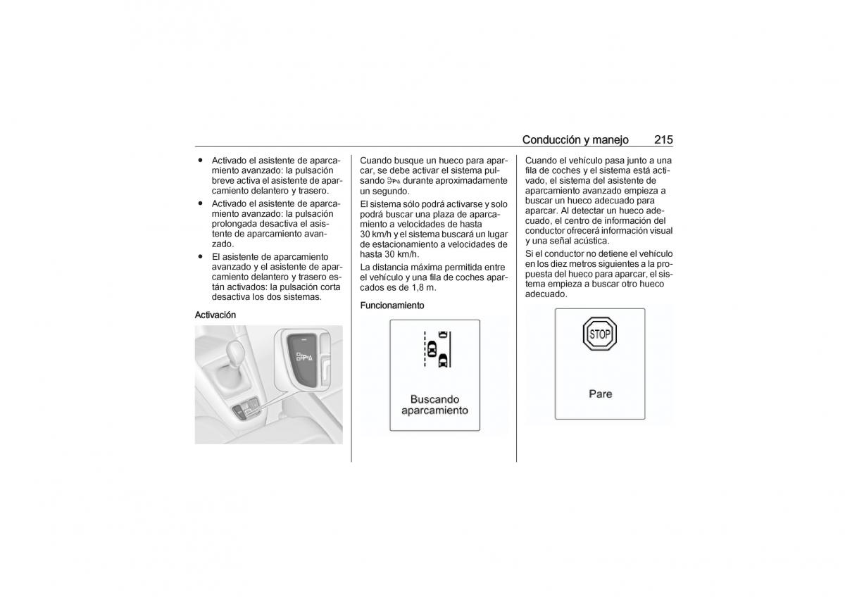 Opel Zafira C Tourer manual del propietario / page 217