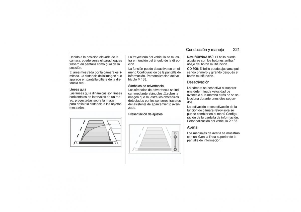 Opel Zafira C Tourer manual del propietario / page 223