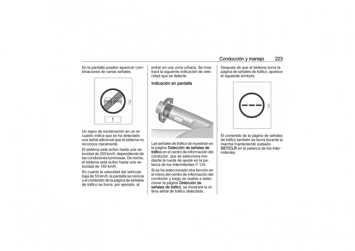 Opel Zafira C Tourer manual del propietario / page 225