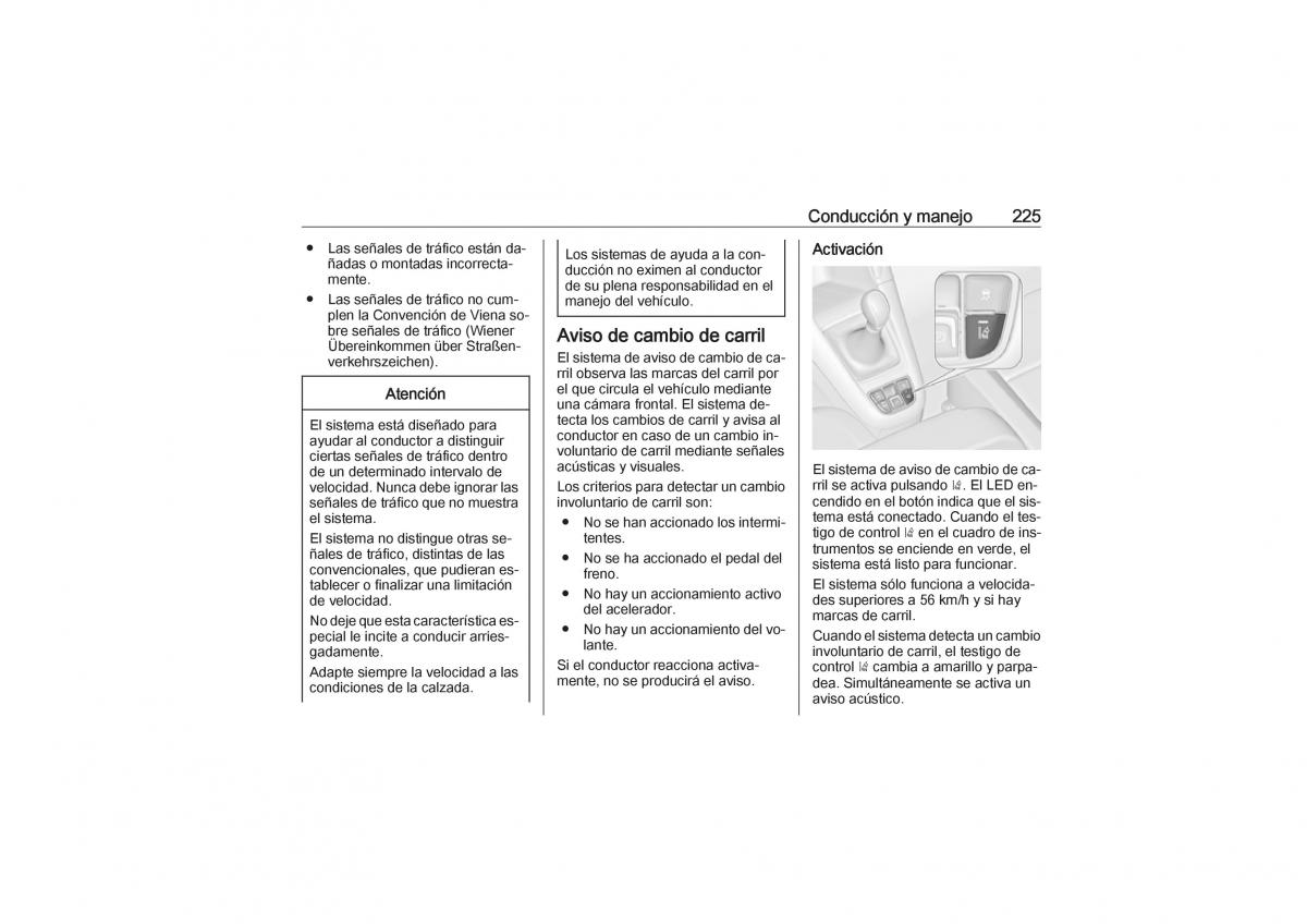 Opel Zafira C Tourer manual del propietario / page 227