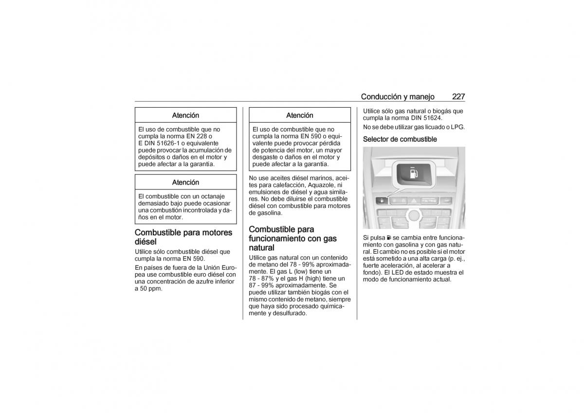 Opel Zafira C Tourer manual del propietario / page 229