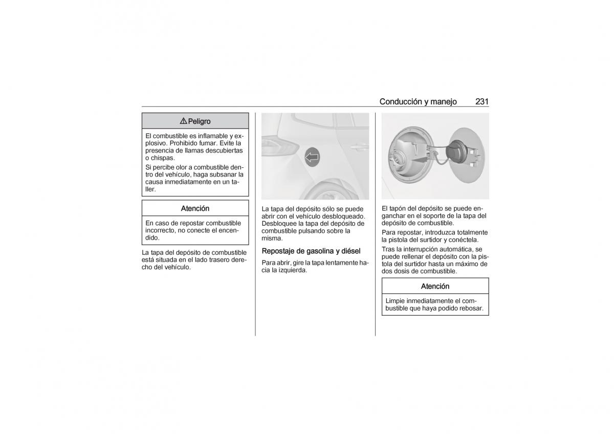 Opel Zafira C Tourer manual del propietario / page 233