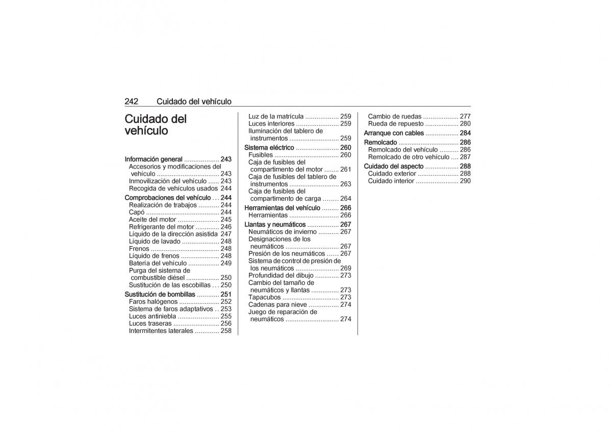 Opel Zafira C Tourer manual del propietario / page 244