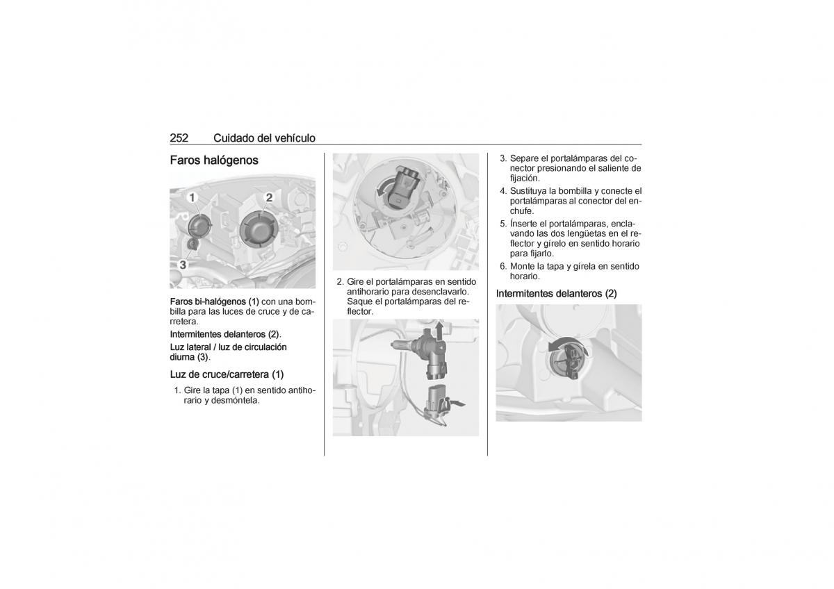 Opel Zafira C Tourer manual del propietario / page 254