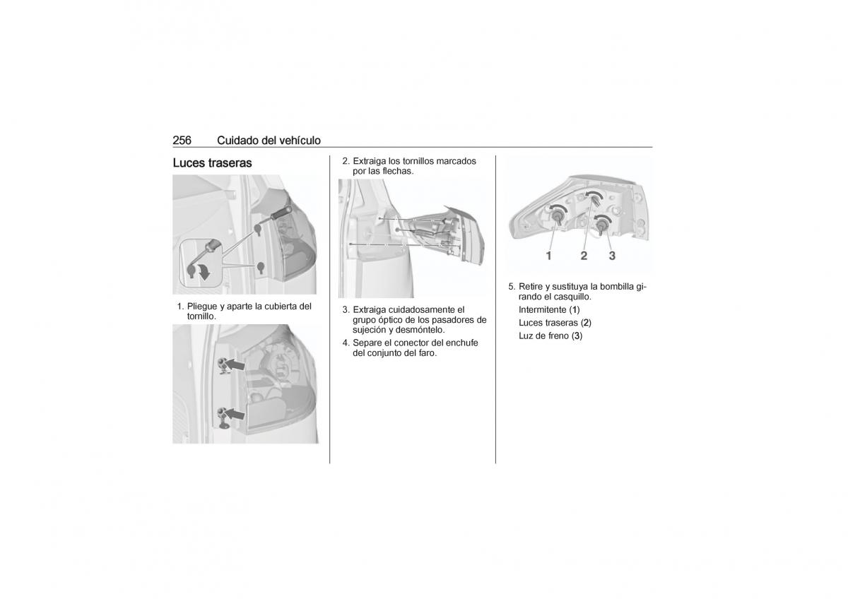 Opel Zafira C Tourer manual del propietario / page 258