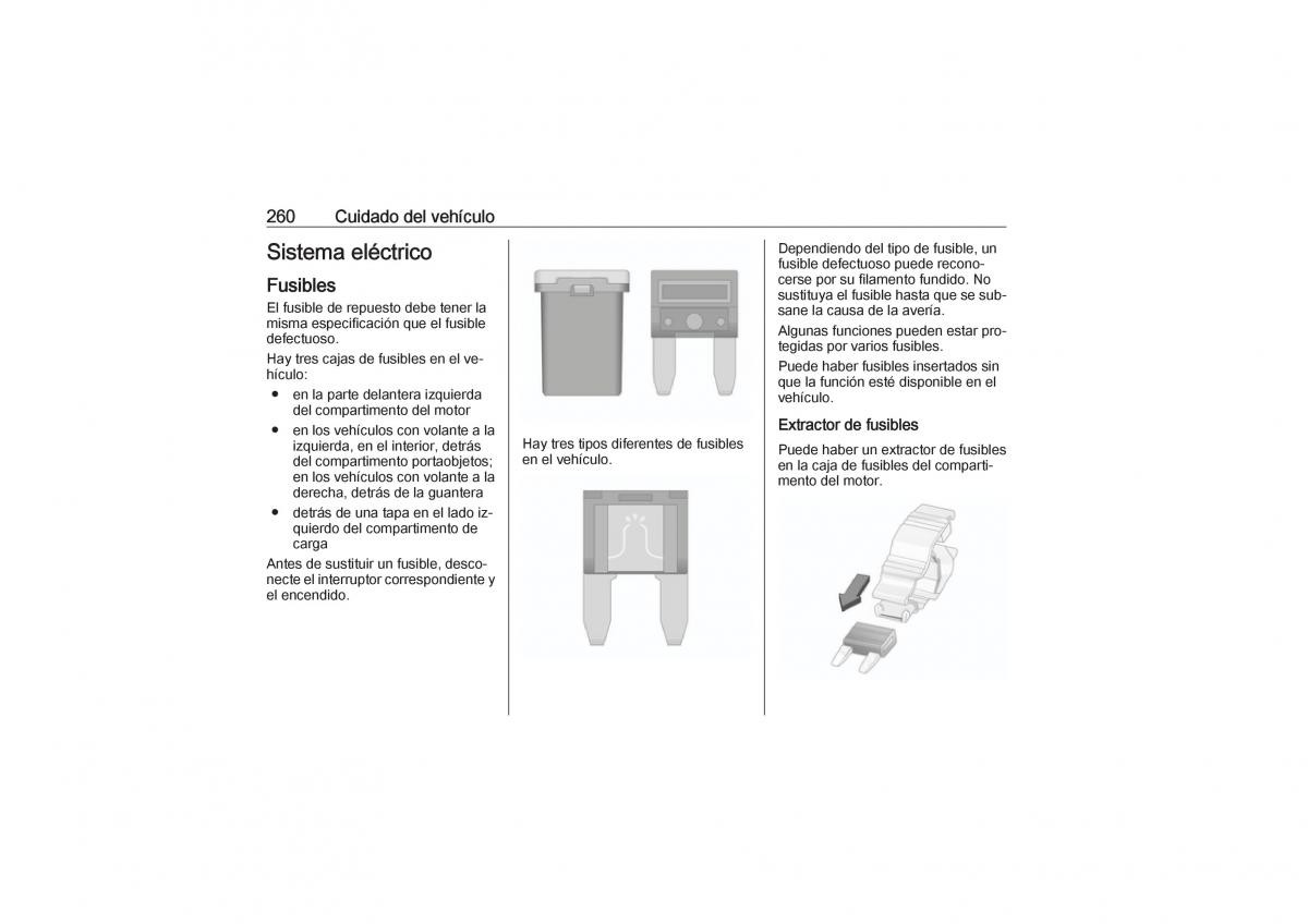 Opel Zafira C Tourer manual del propietario / page 262