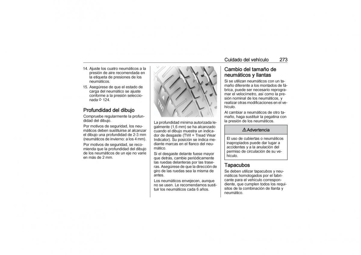 Opel Zafira C Tourer manual del propietario / page 275