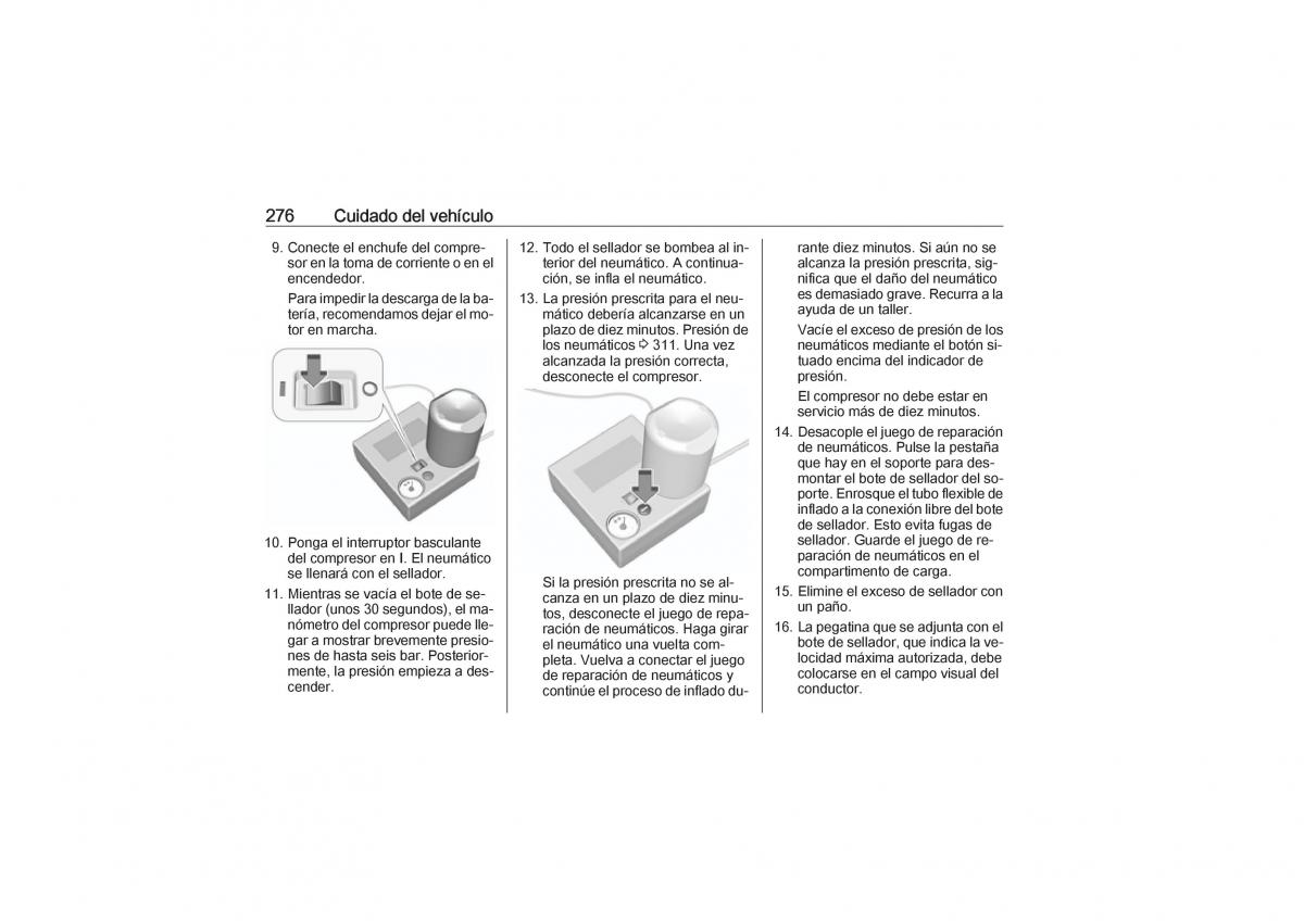 Opel Zafira C Tourer manual del propietario / page 278