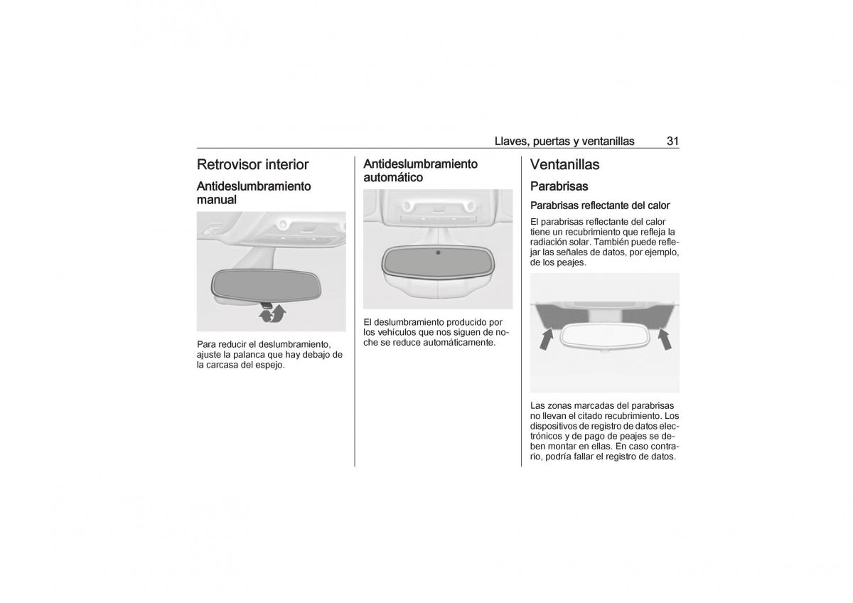 Opel Zafira C Tourer manual del propietario / page 33