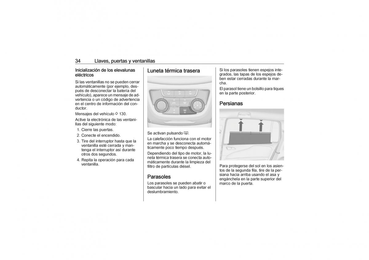 Opel Zafira C Tourer manual del propietario / page 36