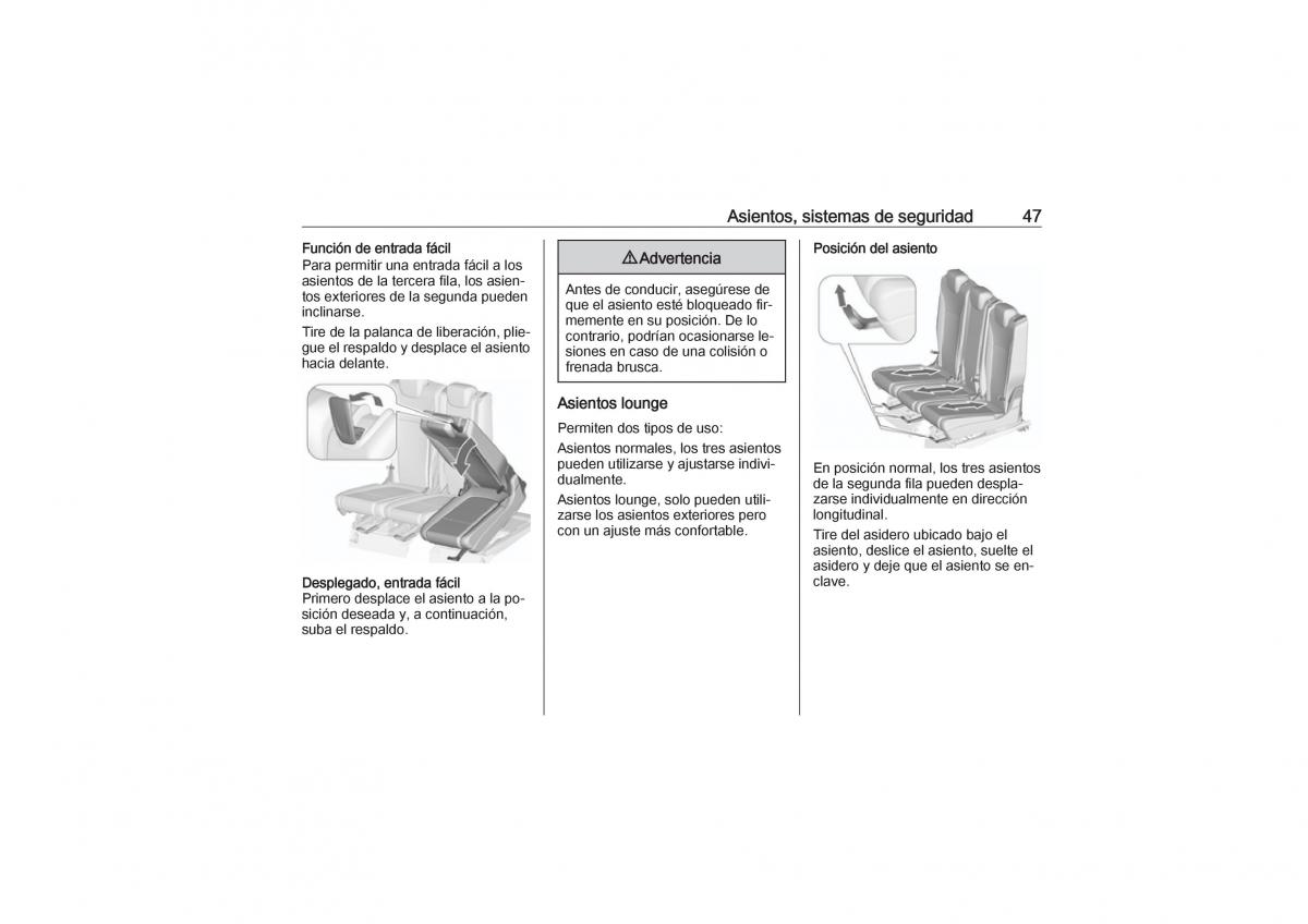 Opel Zafira C Tourer manual del propietario / page 49