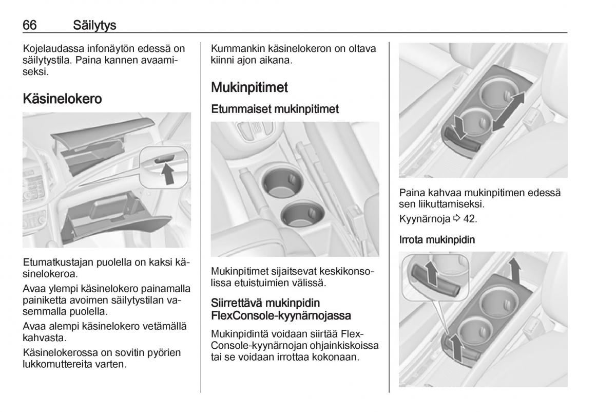 Opel Zafira C Tourer omistajan kasikirja / page 68