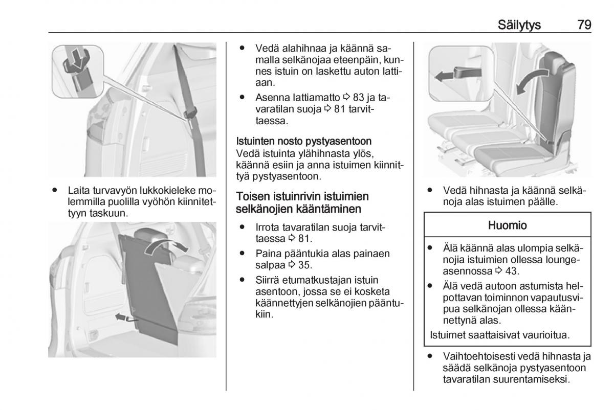 Opel Zafira C Tourer omistajan kasikirja / page 81