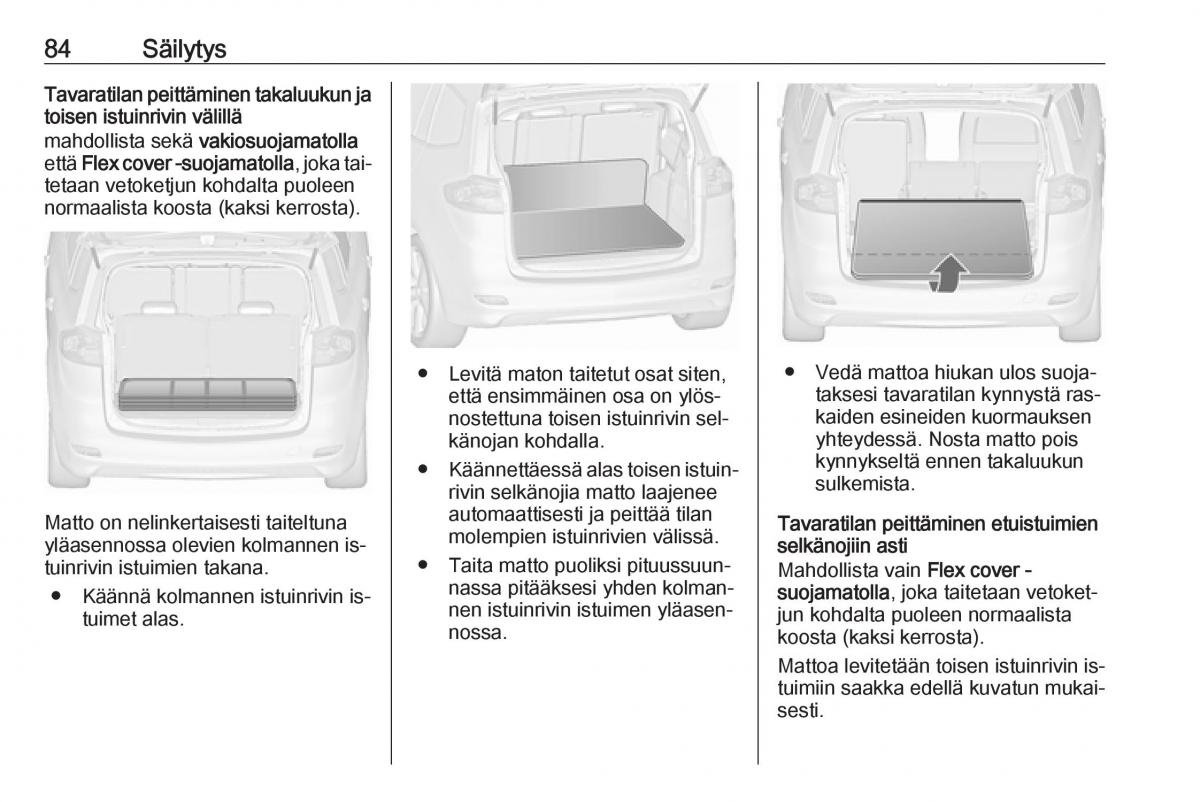 Opel Zafira C Tourer omistajan kasikirja / page 86