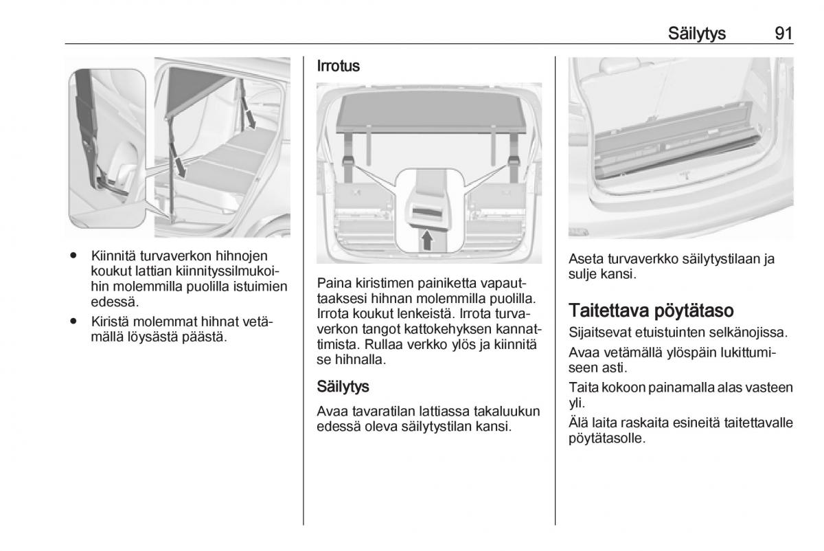 Opel Zafira C Tourer omistajan kasikirja / page 93