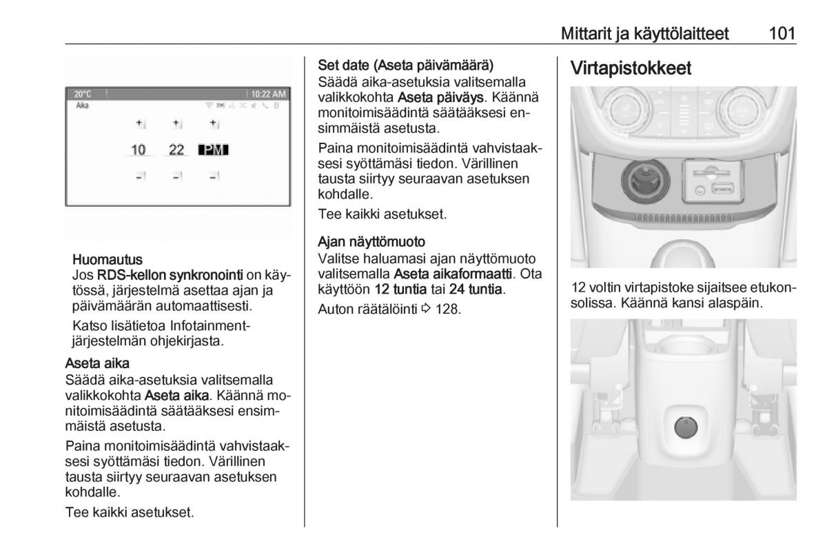 Opel Zafira C Tourer omistajan kasikirja / page 103