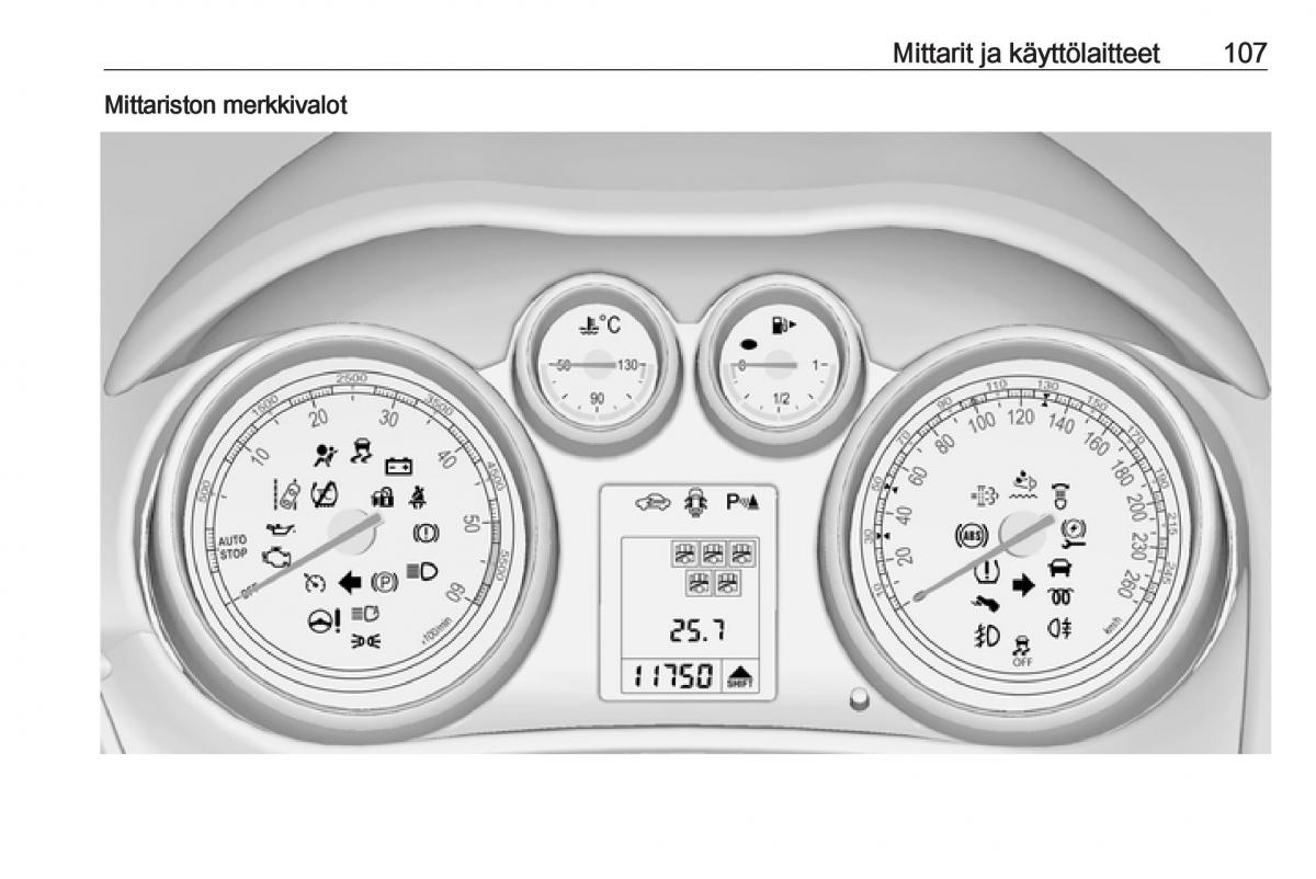 Opel Zafira C Tourer omistajan kasikirja / page 109