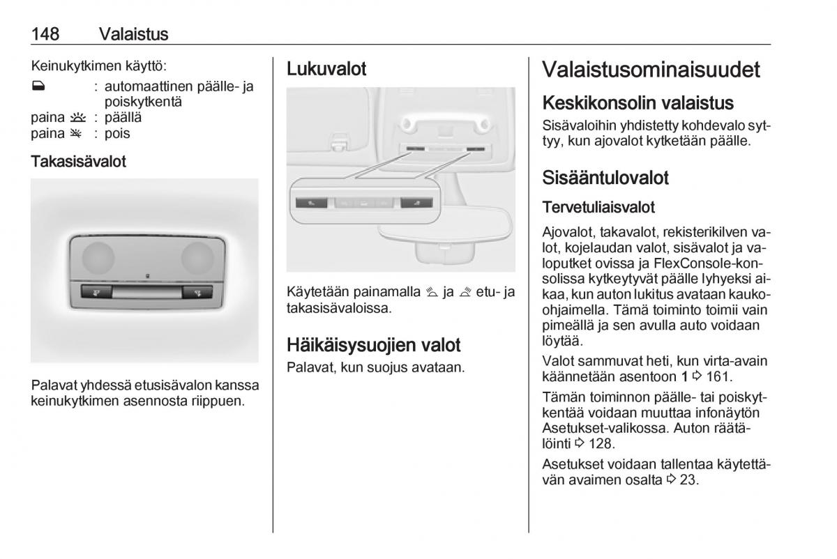 Opel Zafira C Tourer omistajan kasikirja / page 150