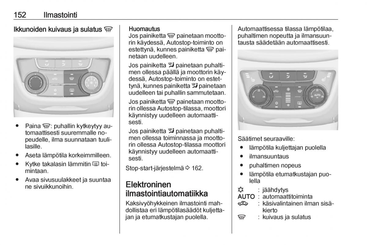 Opel Zafira C Tourer omistajan kasikirja / page 154