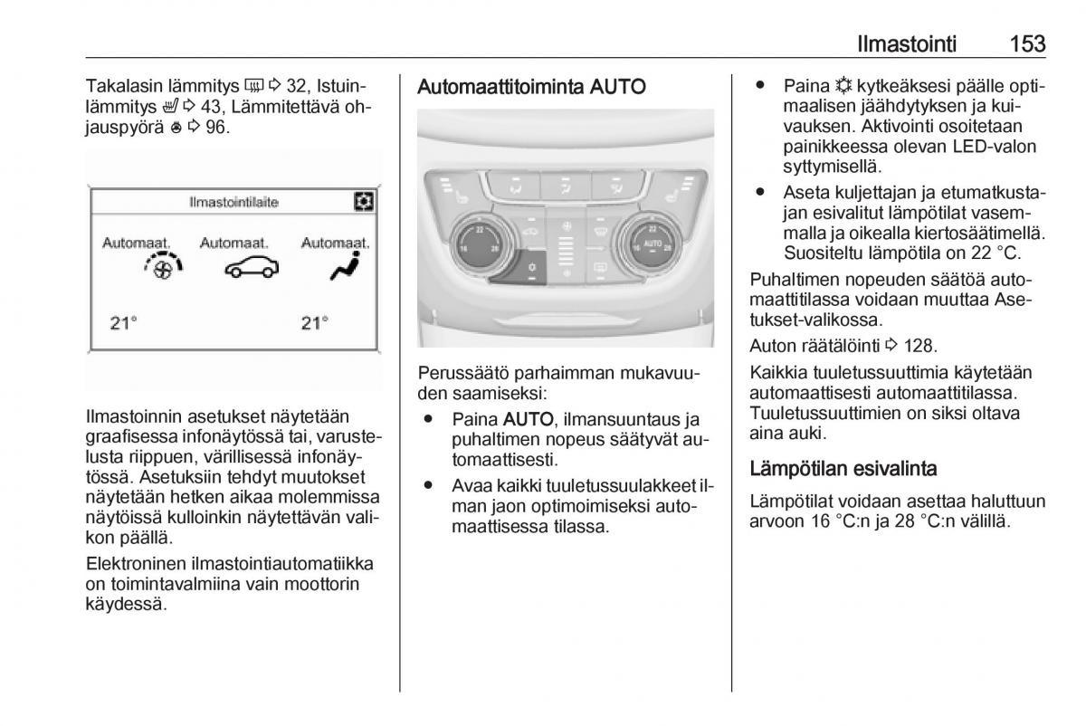 Opel Zafira C Tourer omistajan kasikirja / page 155