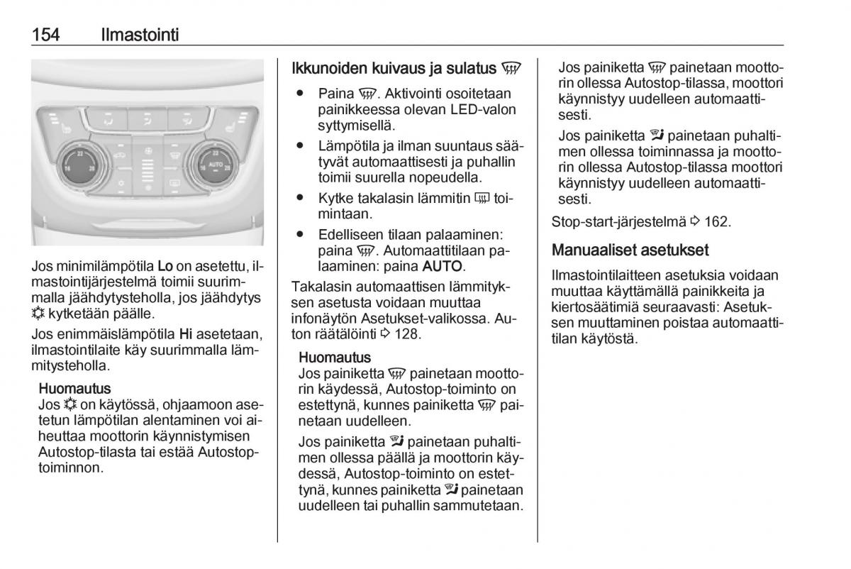 Opel Zafira C Tourer omistajan kasikirja / page 156