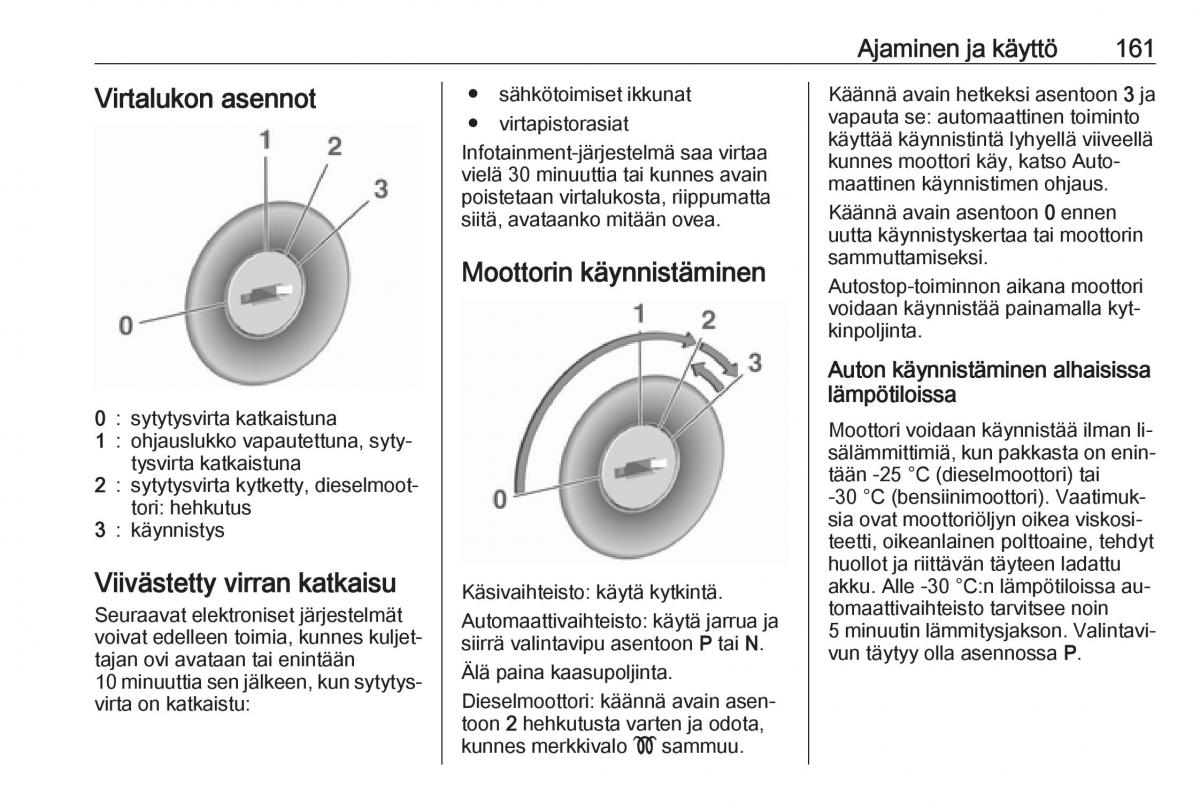 Opel Zafira C Tourer omistajan kasikirja / page 163