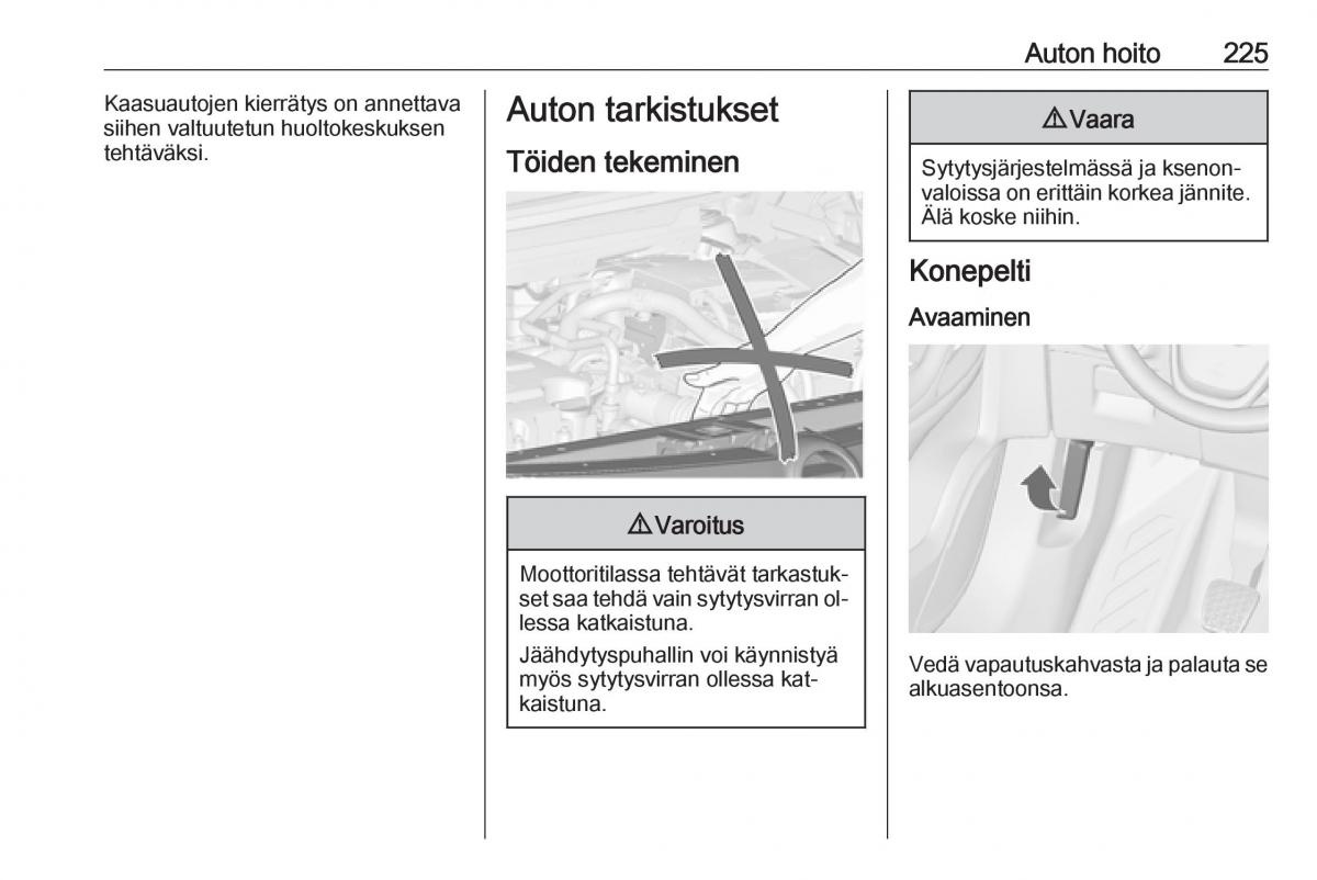 Opel Zafira C Tourer omistajan kasikirja / page 227