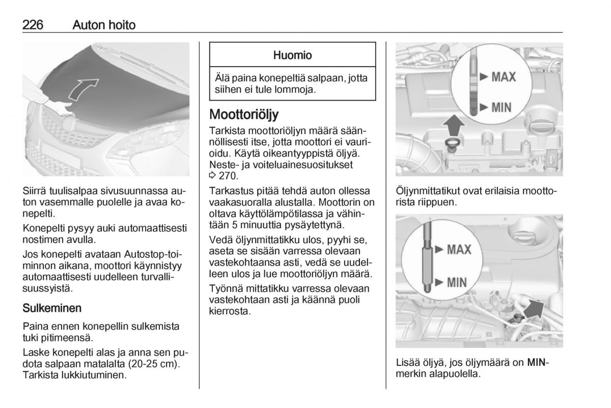 Opel Zafira C Tourer omistajan kasikirja / page 228