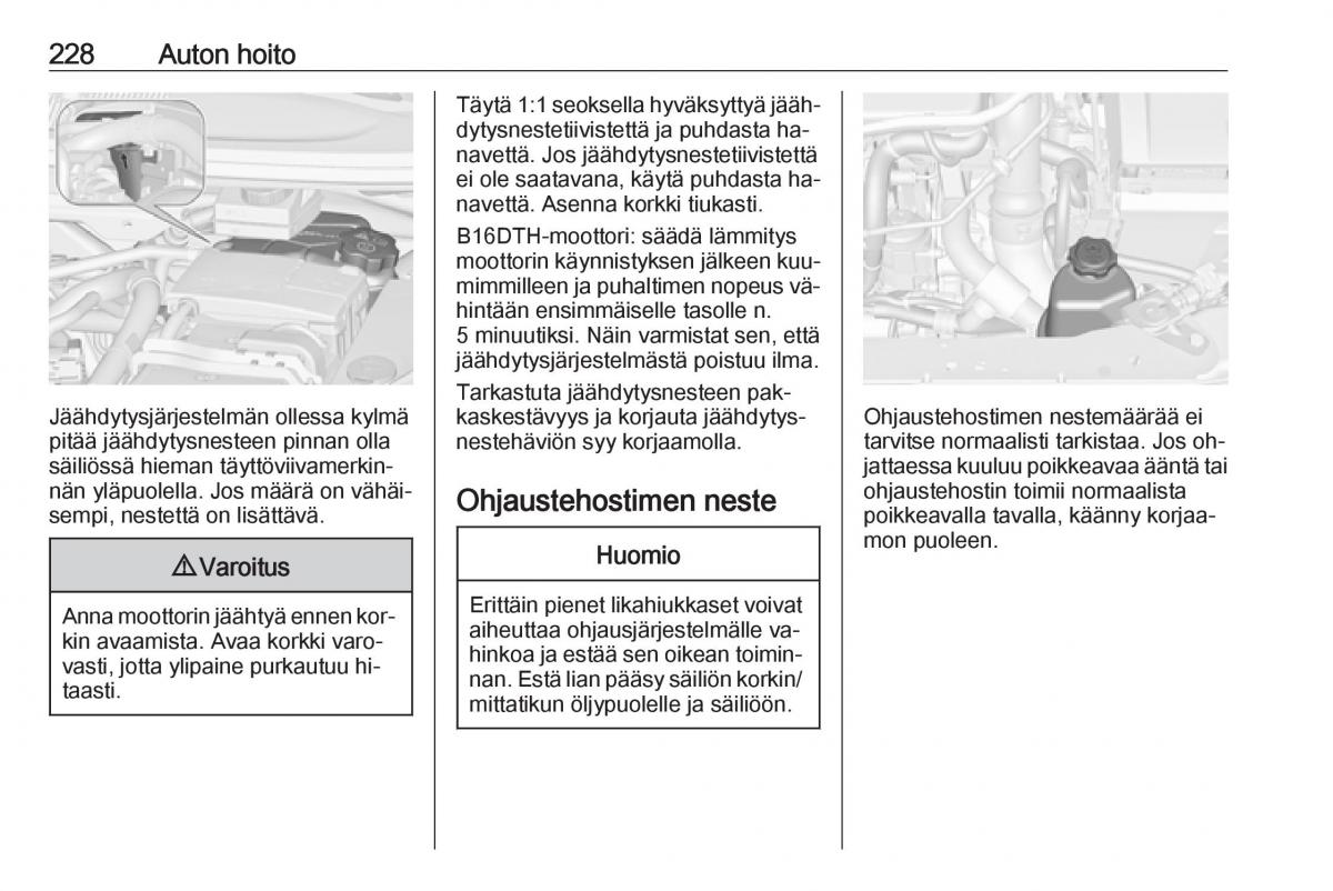 Opel Zafira C Tourer omistajan kasikirja / page 230