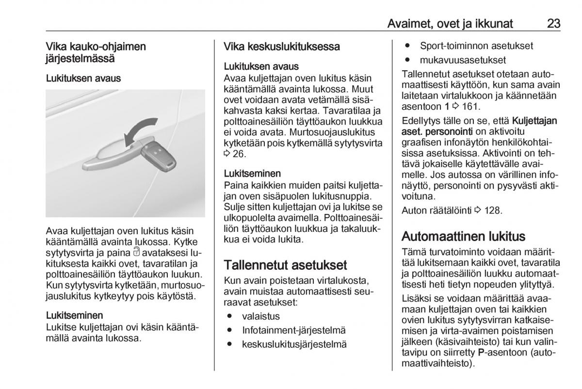 Opel Zafira C Tourer omistajan kasikirja / page 25