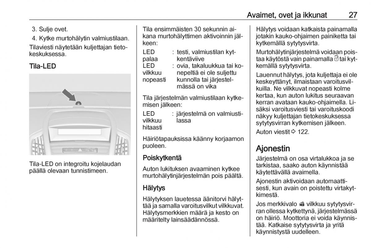 Opel Zafira C Tourer omistajan kasikirja / page 29