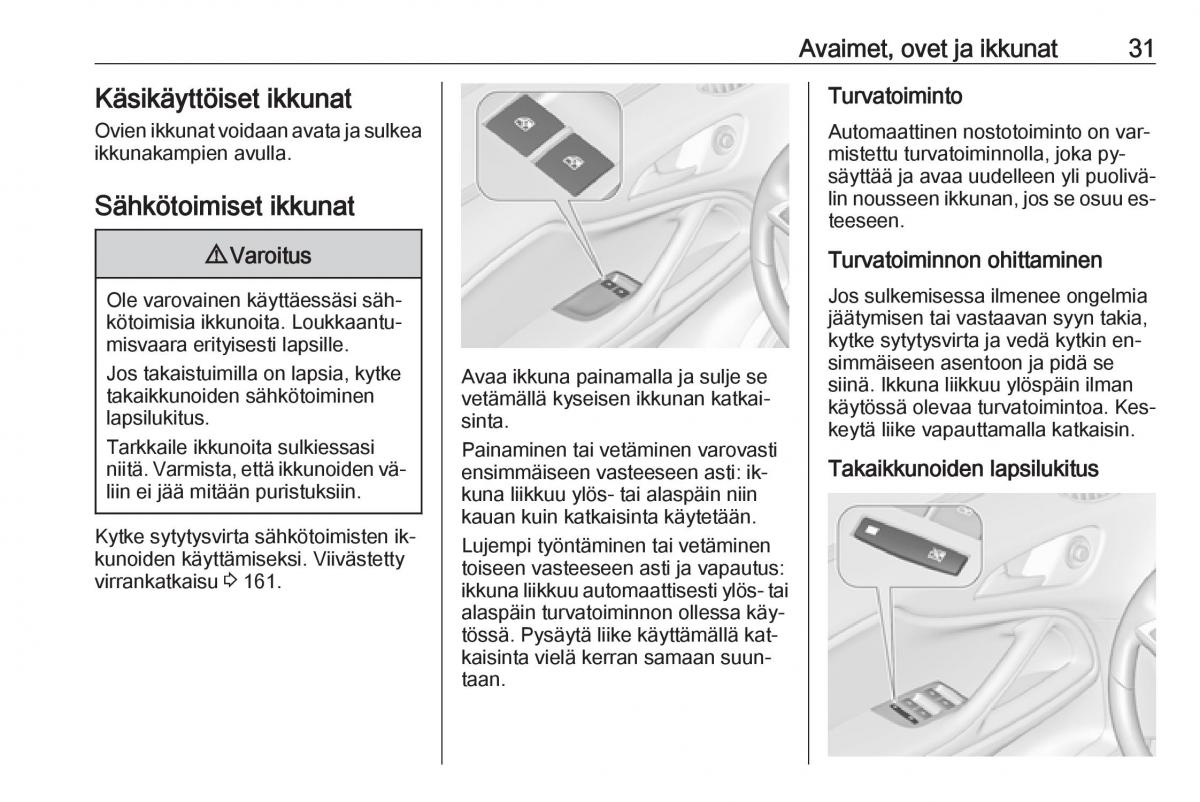 Opel Zafira C Tourer omistajan kasikirja / page 33