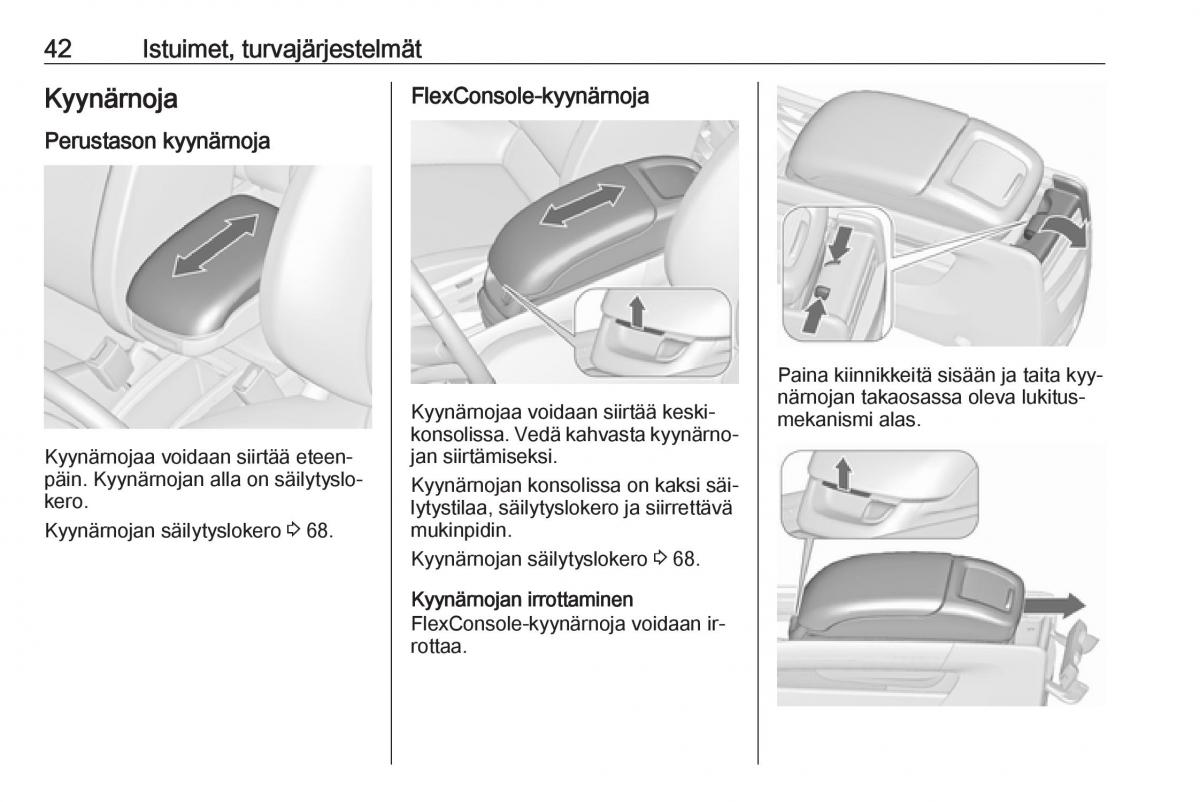 Opel Zafira C Tourer omistajan kasikirja / page 44