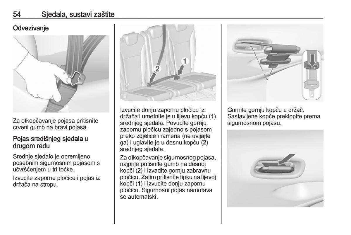 Opel Zafira C Tourer vlasnicko uputstvo / page 56