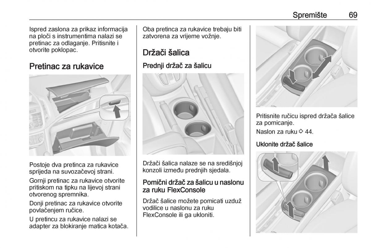 Opel Zafira C Tourer vlasnicko uputstvo / page 71