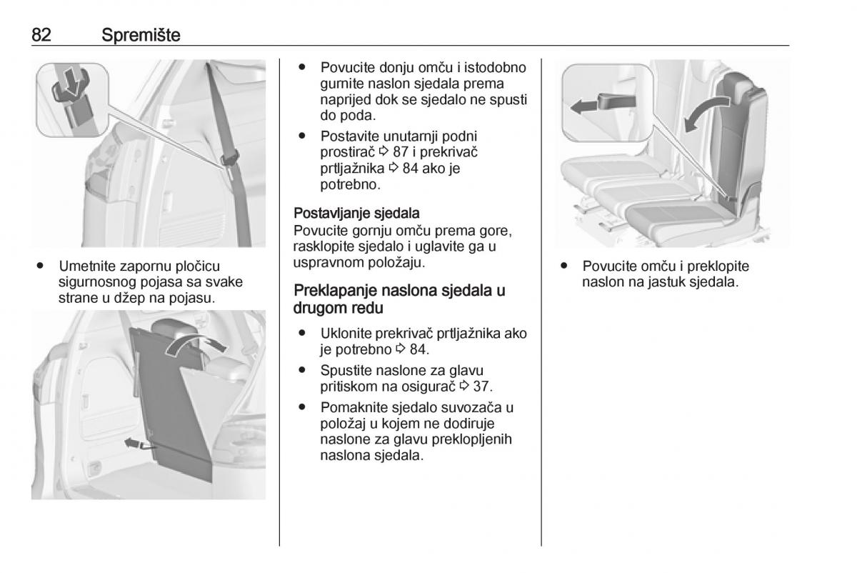 Opel Zafira C Tourer vlasnicko uputstvo / page 84