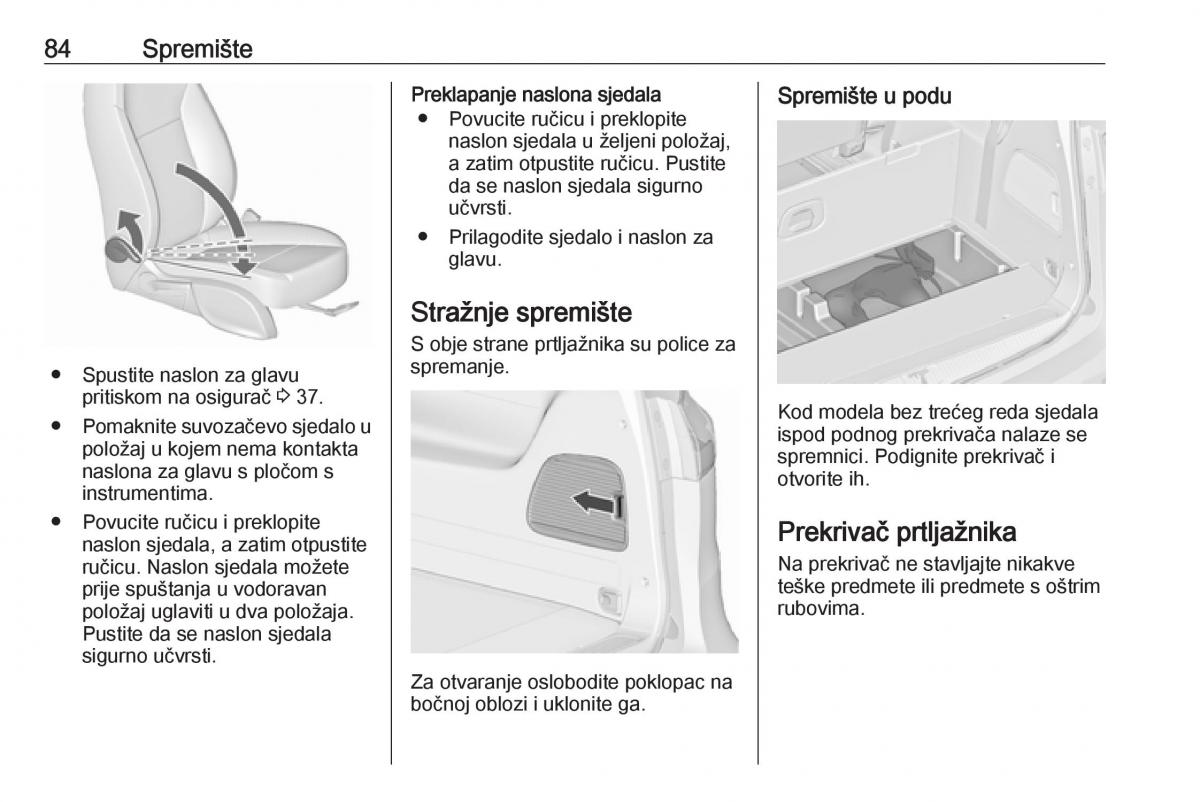 Opel Zafira C Tourer vlasnicko uputstvo / page 86