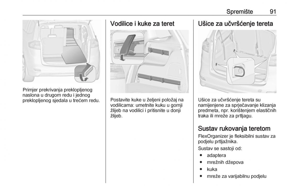 Opel Zafira C Tourer vlasnicko uputstvo / page 93