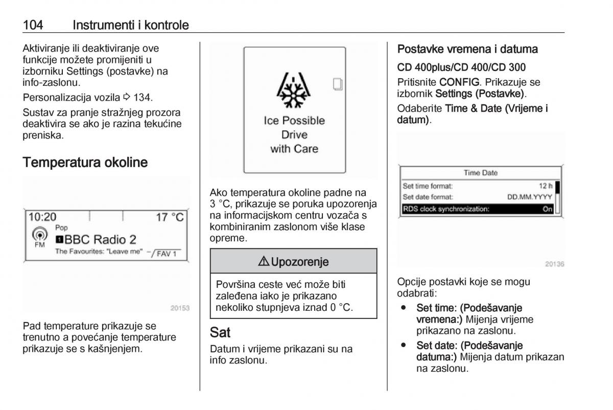 Opel Zafira C Tourer vlasnicko uputstvo / page 106